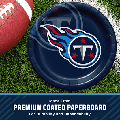 Officially Licensed Tennessee Titans NFL Football Dinner Plates 96 ct Bulk