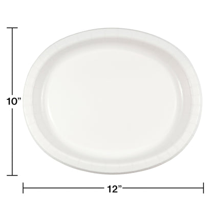 White SturdyStyle Oval Platters 96 ct