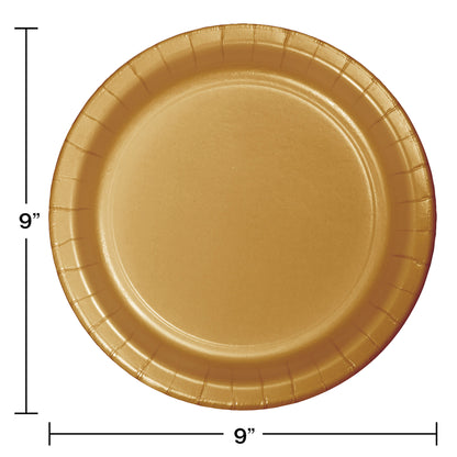 Glittering Gold SturdyStyle Paper Dinner Plates 240 ct