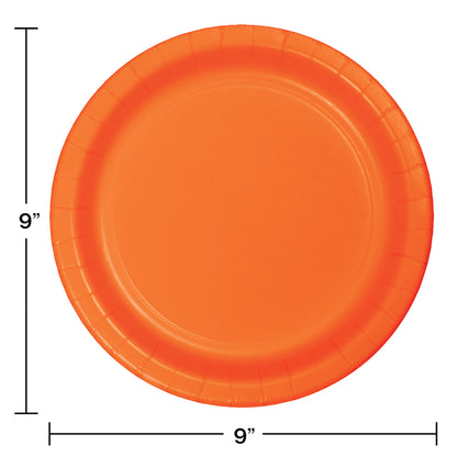 Sunkissed Orange SturdyStyle Dinner Plates 240 ct