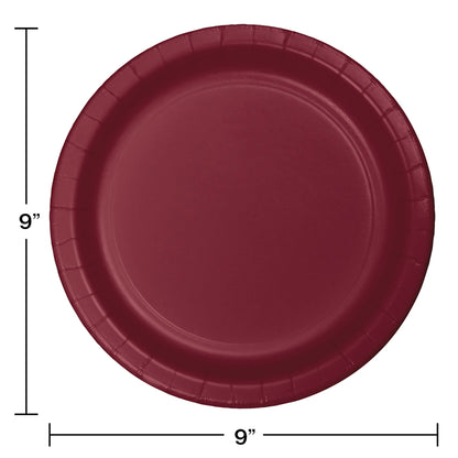 Burgundy SturdyStyle Dinner Plates 240 ct