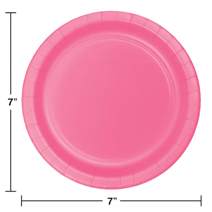 Value Friendly Candy Pink Dessert Plates 96 ct