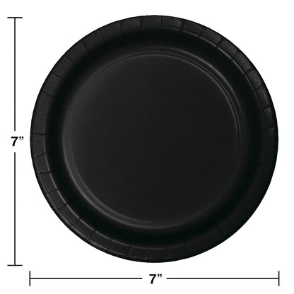 Value Friendly Black Velvet Dessert Plates 96 ct