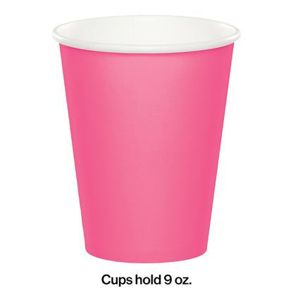 Value Friendly Candy Pink 9 oz Hot & Cold Cups 96 ct