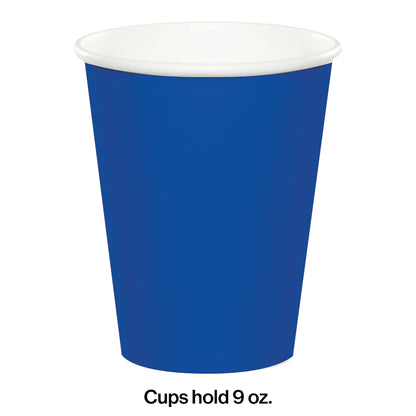 Cobalt Blue Disposable Cups 9 oz Paper 240 ct