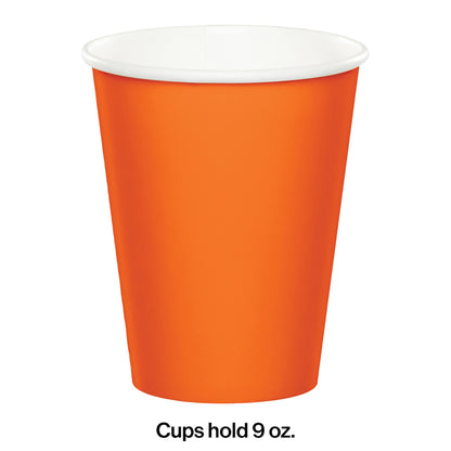 Value Friendly Sunkissed Orange 9 oz Hot & Cold Cups 96 ct