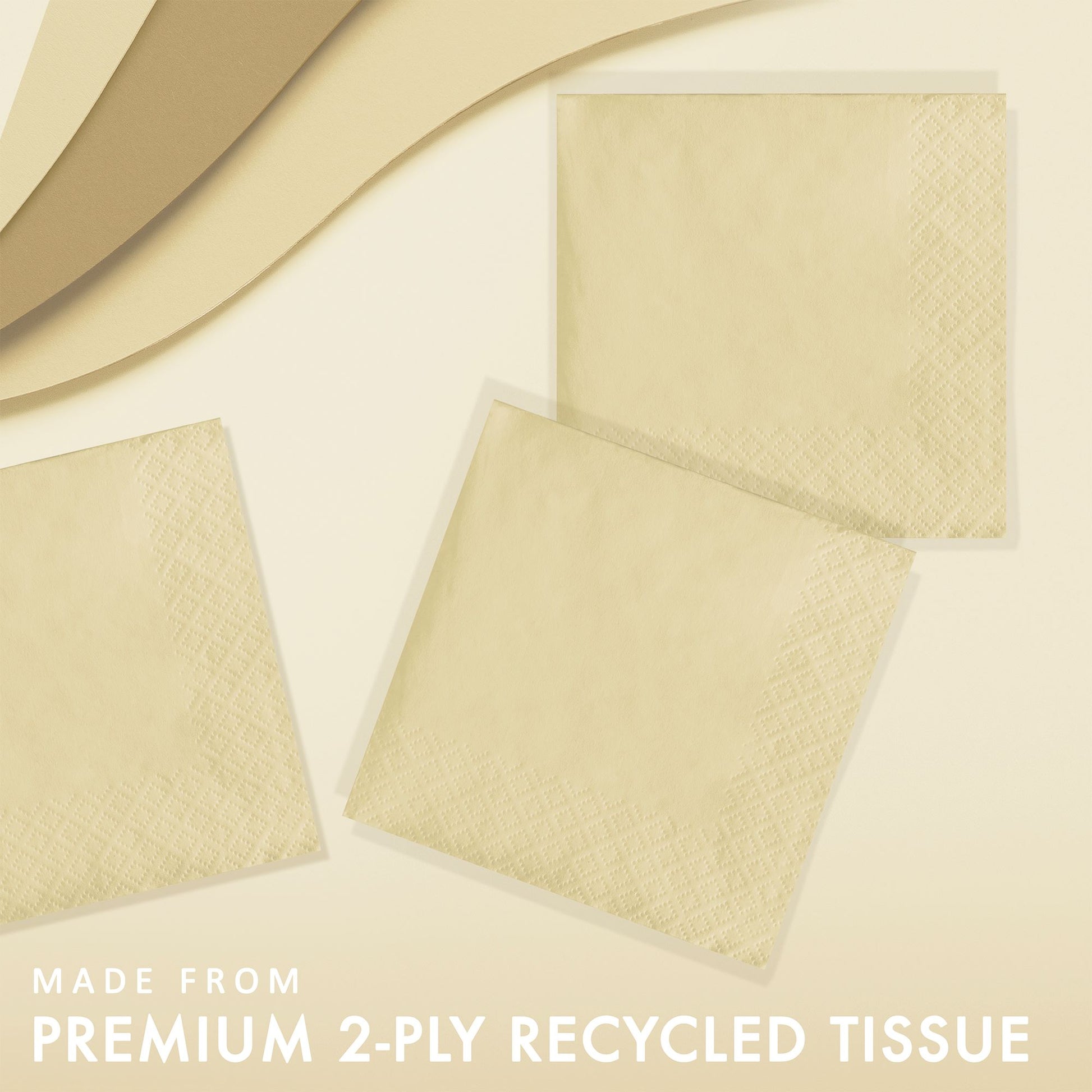 Ivory Beverage Napkins 3-Ply 500 ct Feature Image