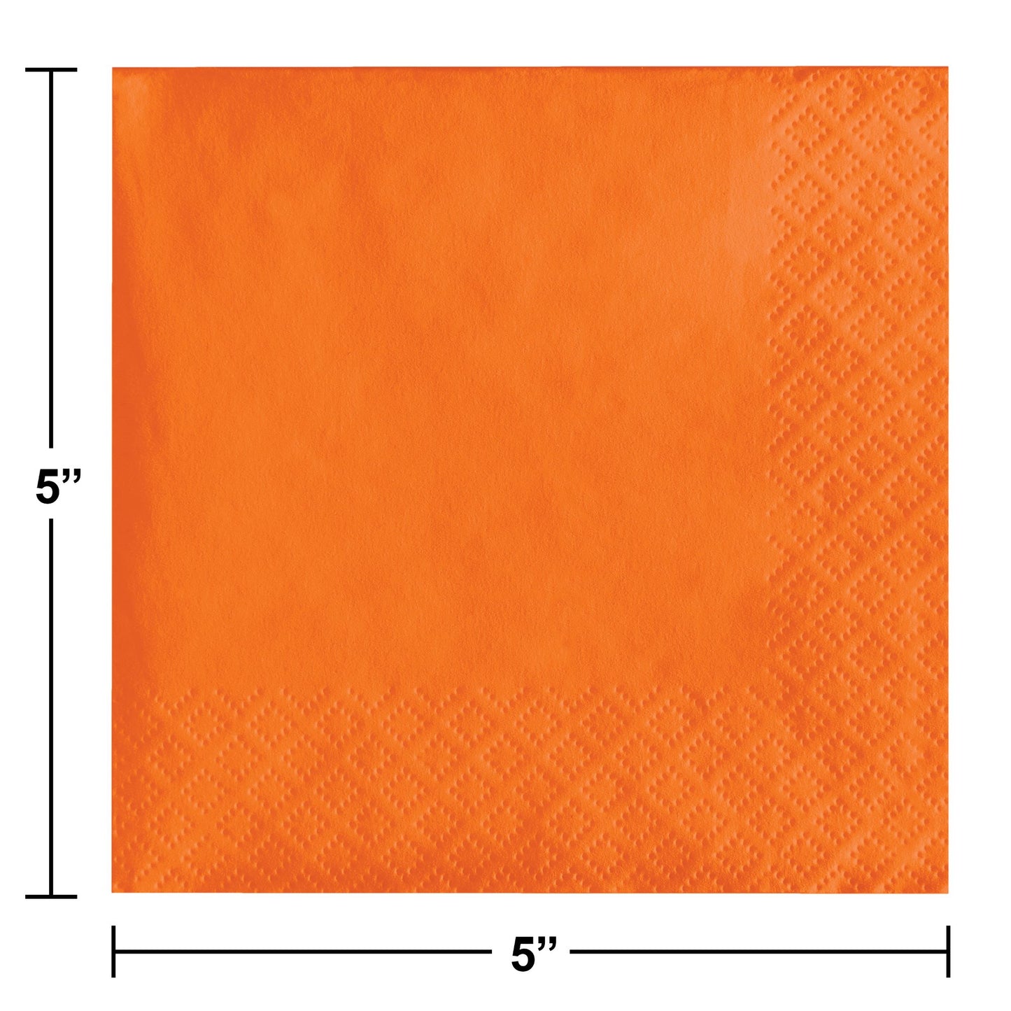 Sunkissed Orange Beverage Napkins 3-Ply 500 ct Dimension Image