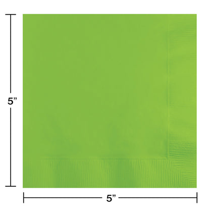 Value Friendly Fresh Lime Green Beverage Napkins 240 ct