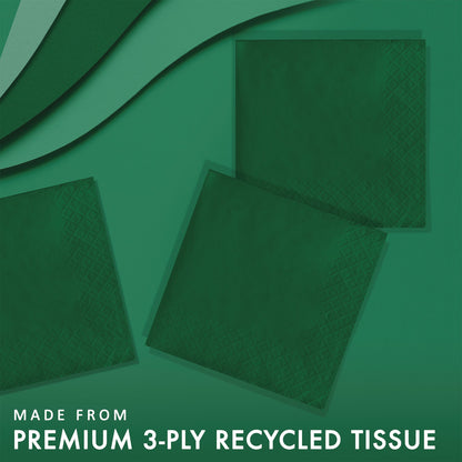Hunter Green Beverage Napkins 3-Ply 500 ct Feature Image