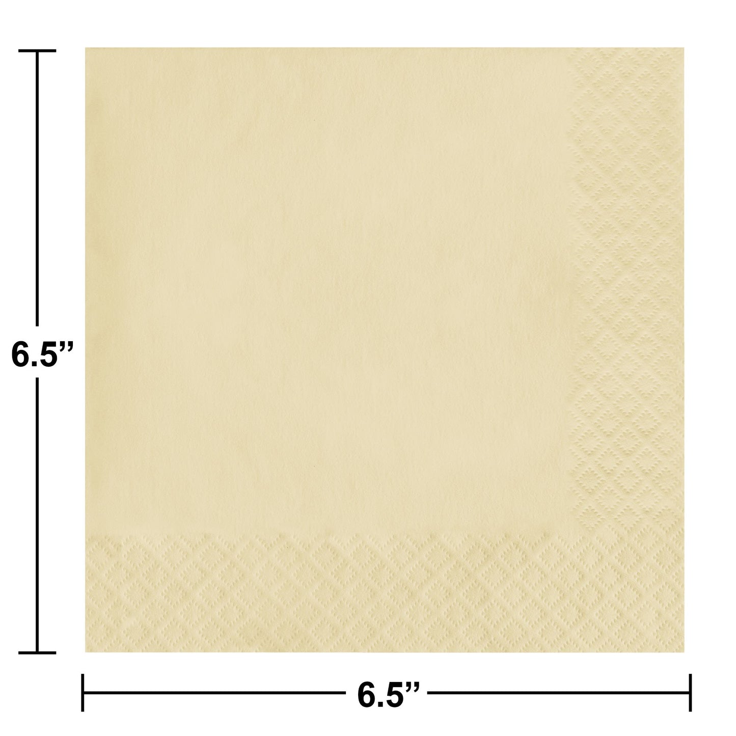 Ivory Luncheon Napkins 3-Ply 500 ct Dimension Image