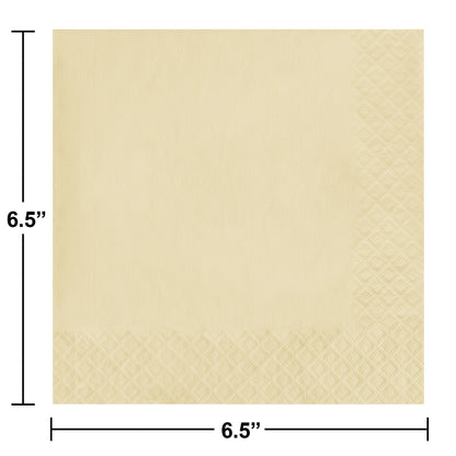 Ivory Luncheon Napkins 3-Ply 500 ct Dimension Image