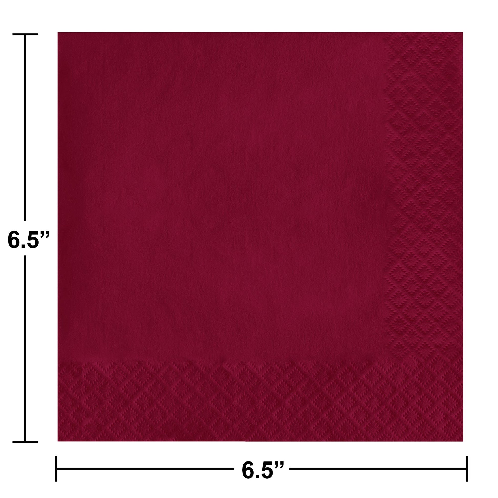 Burgundy Luncheon Napkins 3-Ply 500 ct Dimension Image