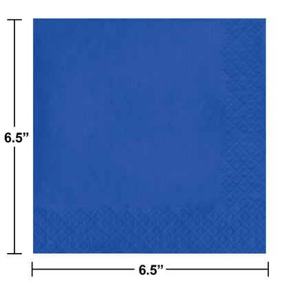 Cobalt Blue Luncheon Napkins 3-Ply 500 ct Dimension Image