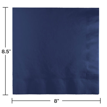 Navy Blue Dinner Napkins 3-Ply 250 ct