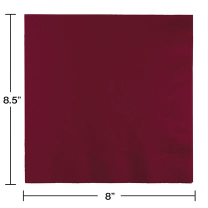 Burgundy Dinner Napkins 3-Ply 250 ct