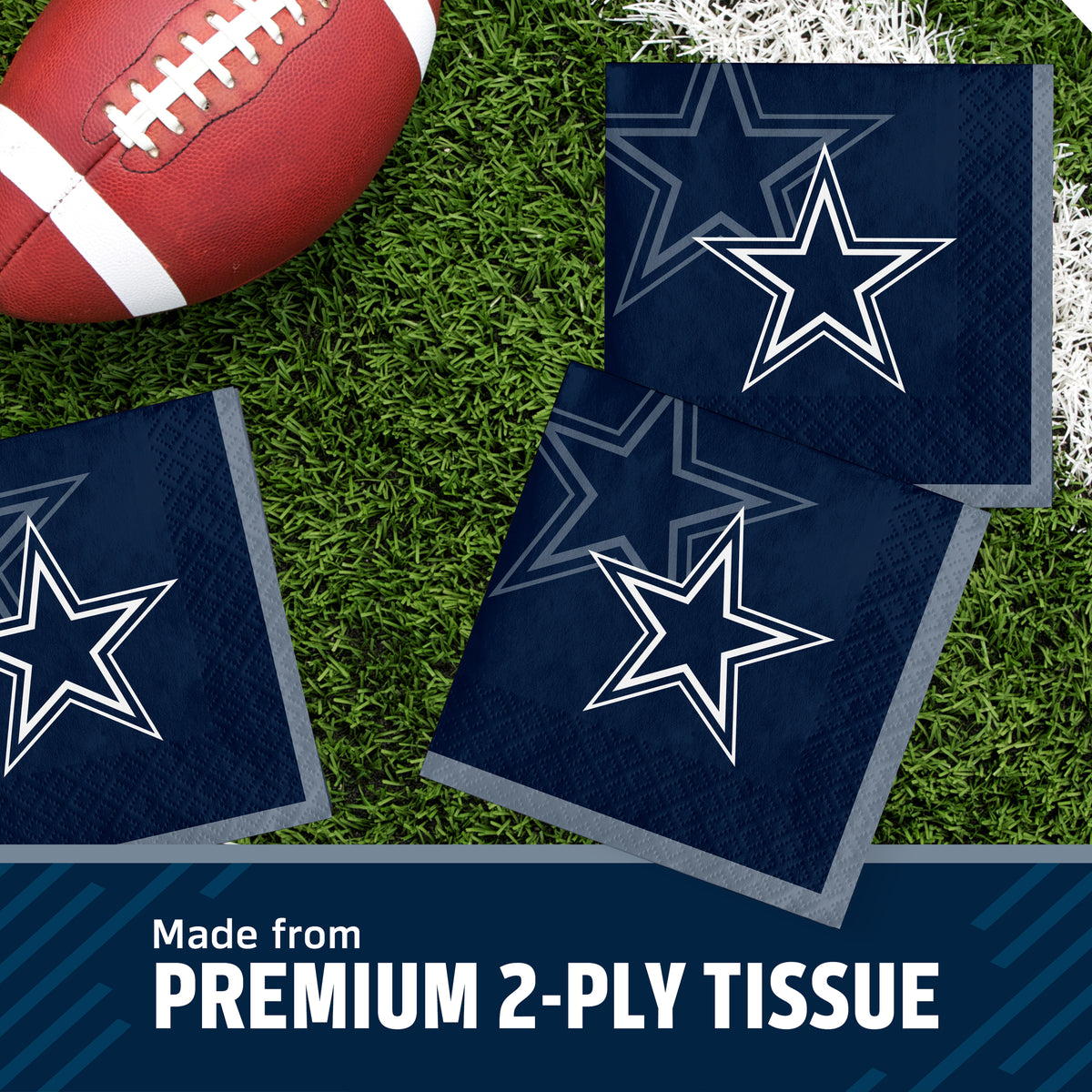 Officially Licensed Dallas Cowboys NFL Football Beverage Napkins 192 ct Bulk