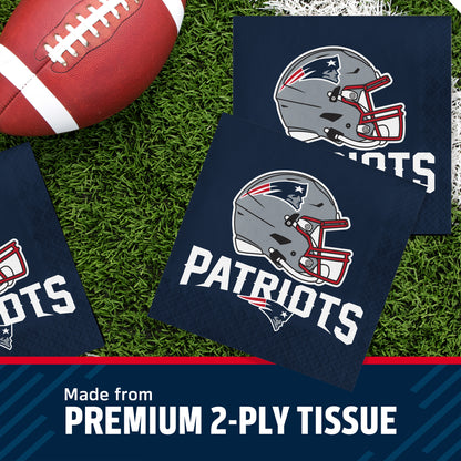 Officially Licensed New England Patriots NFL Football Luncheon Napkins 192 ct Bulk