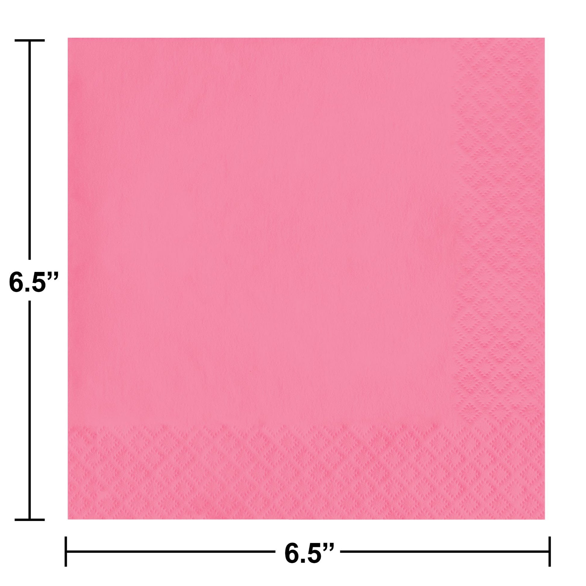 Candy Pink 2-Ply Luncheon Napkins 600 ct Dimension Image