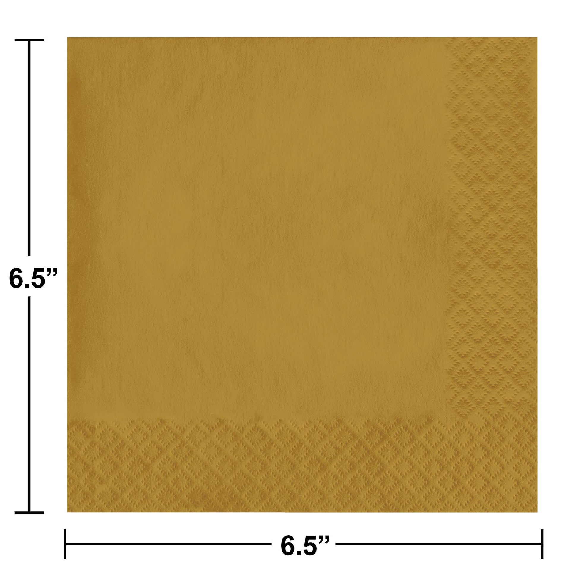 Glittering Gold 2-Ply Luncheon Napkins 600 ct Dimension Image
