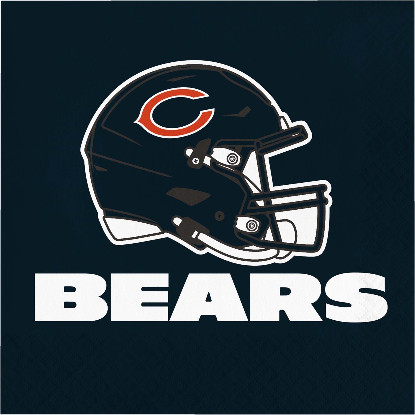 Chicago Bears luncheon napkin with helmet and "Bears" text