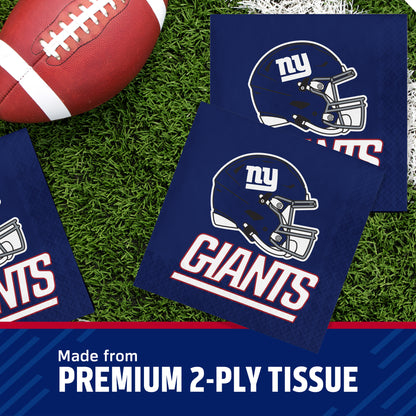 Officially Licensed New York Giants NFL Football Luncheon Napkins 192 ct Bulk