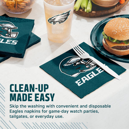 Officially Licensed Philadelphia Eagles NFL Football Luncheon Napkins 192 ct Bulk