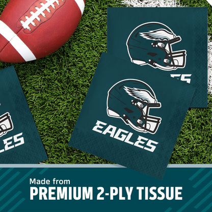 Officially Licensed Philadelphia Eagles NFL Football Luncheon Napkins 192 ct Bulk