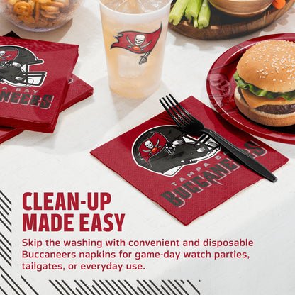 Officially Licensed Tampa Bay Buccaneers NFL Football Luncheon Napkins 192 ct Bulk