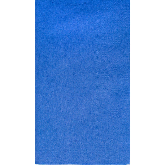 7.5" x 4.25" Regal Embossed Cobalt Blue Dinner Napkins 1000 ct
