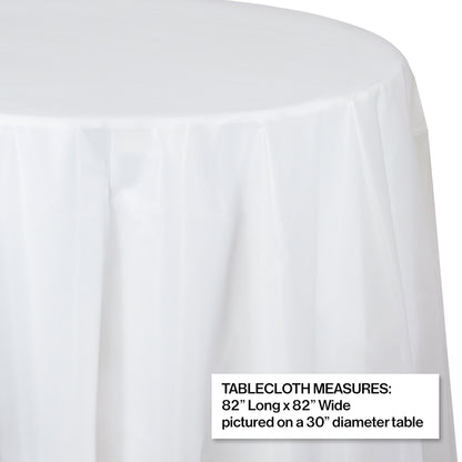 Clear Octy-Round Plastic Tablecloths 12 ct