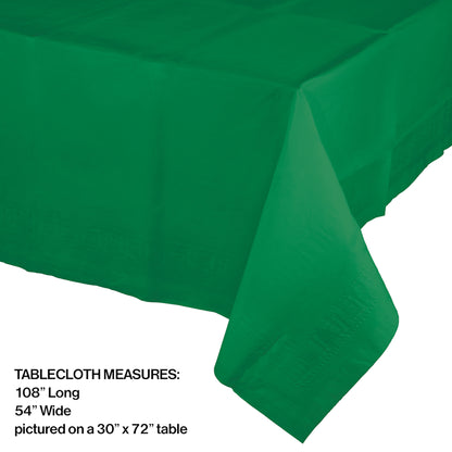 Emerald Green Paper Tablecloths 6 ct