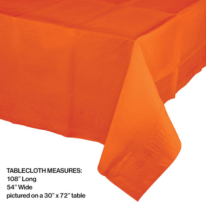Sunkissed Orange Paper Tablecloths 6 ct