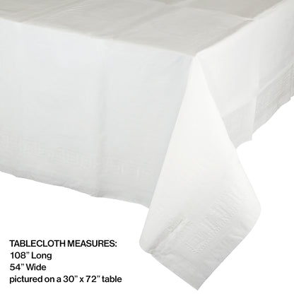 White Paper Tablecloths 6 ct
