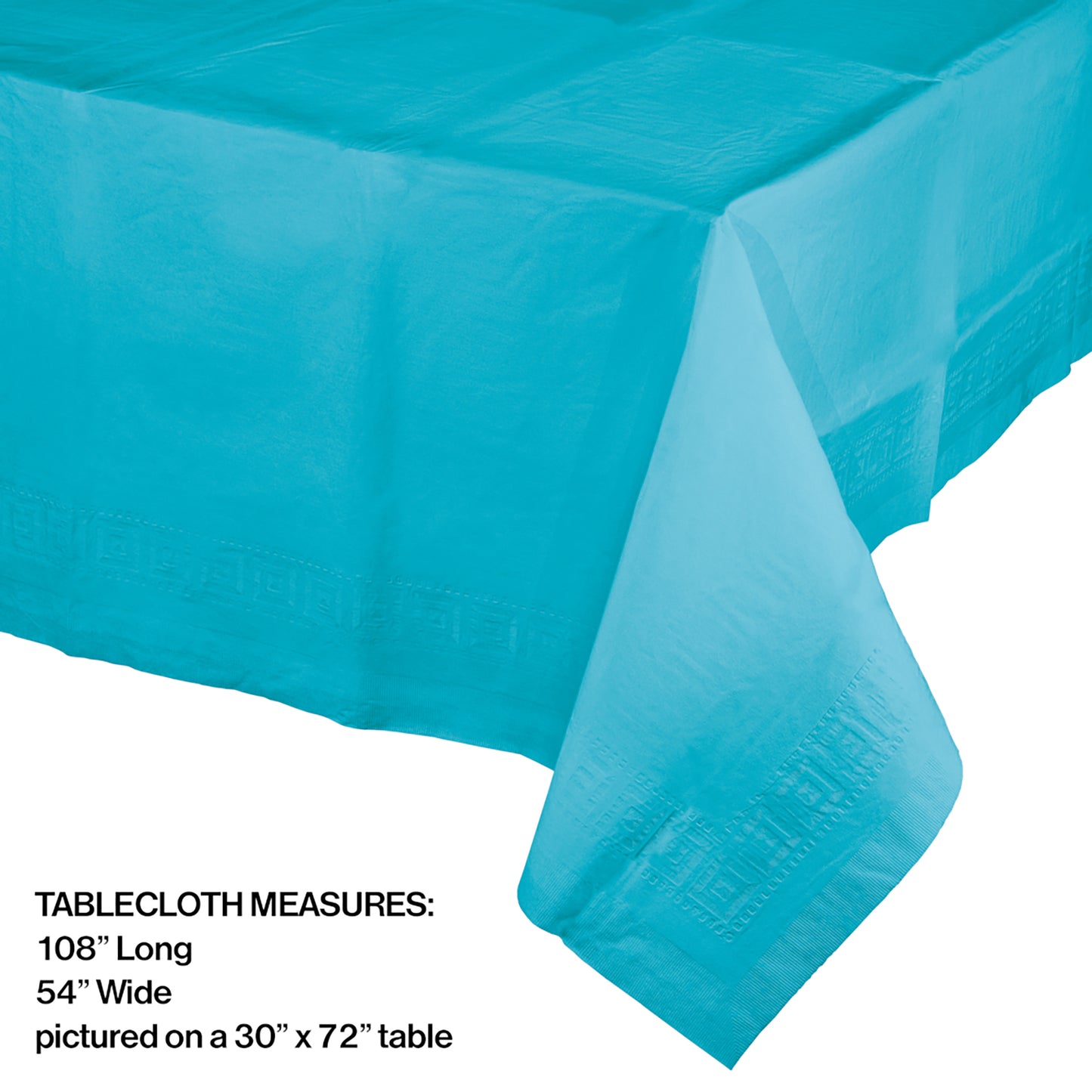 Bermuda Blue Paper Tablecloths 6 ct