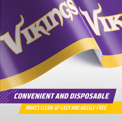 Officially Licensed Minnesota Vikings NFL Football Tablecloths 12 ct Bulk