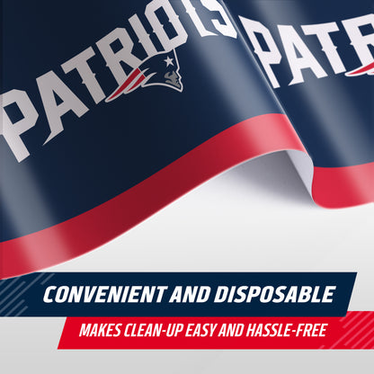 Officially Licensed New England Patriots NFL Football Tablecloths 12 ct Bulk