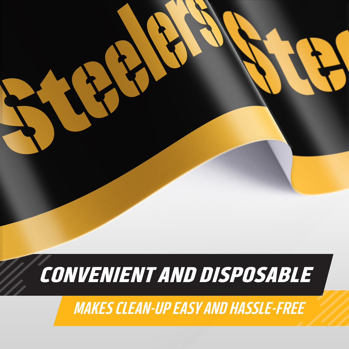 Officially Licensed Pittsburgh Steelers NFL Football Tablecloths 12 ct Bulk