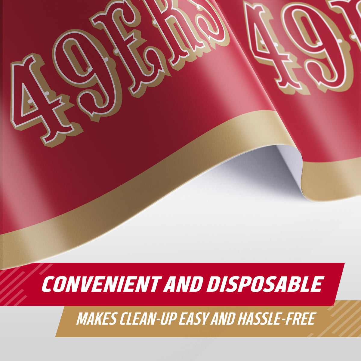 Officially Licensed San Francisco 49ers NFL Football Tablecloths 12 ct Bulk