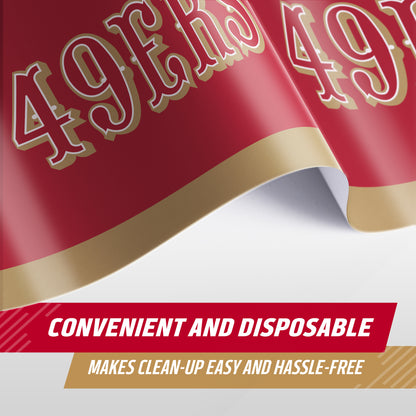 Officially Licensed San Francisco 49ers NFL Football Tablecloths 12 ct Bulk