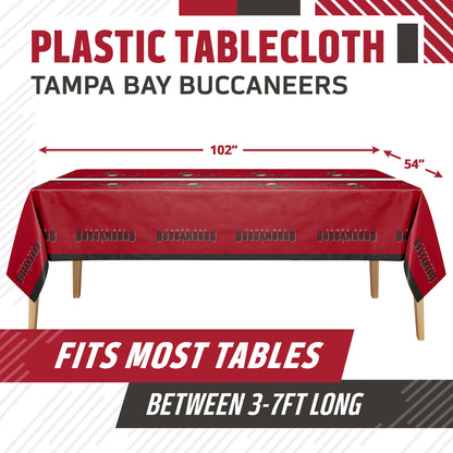 Officially Licensed Tampa Bay Buccaneers NFL Football Tablecloths 12 ct Bulk