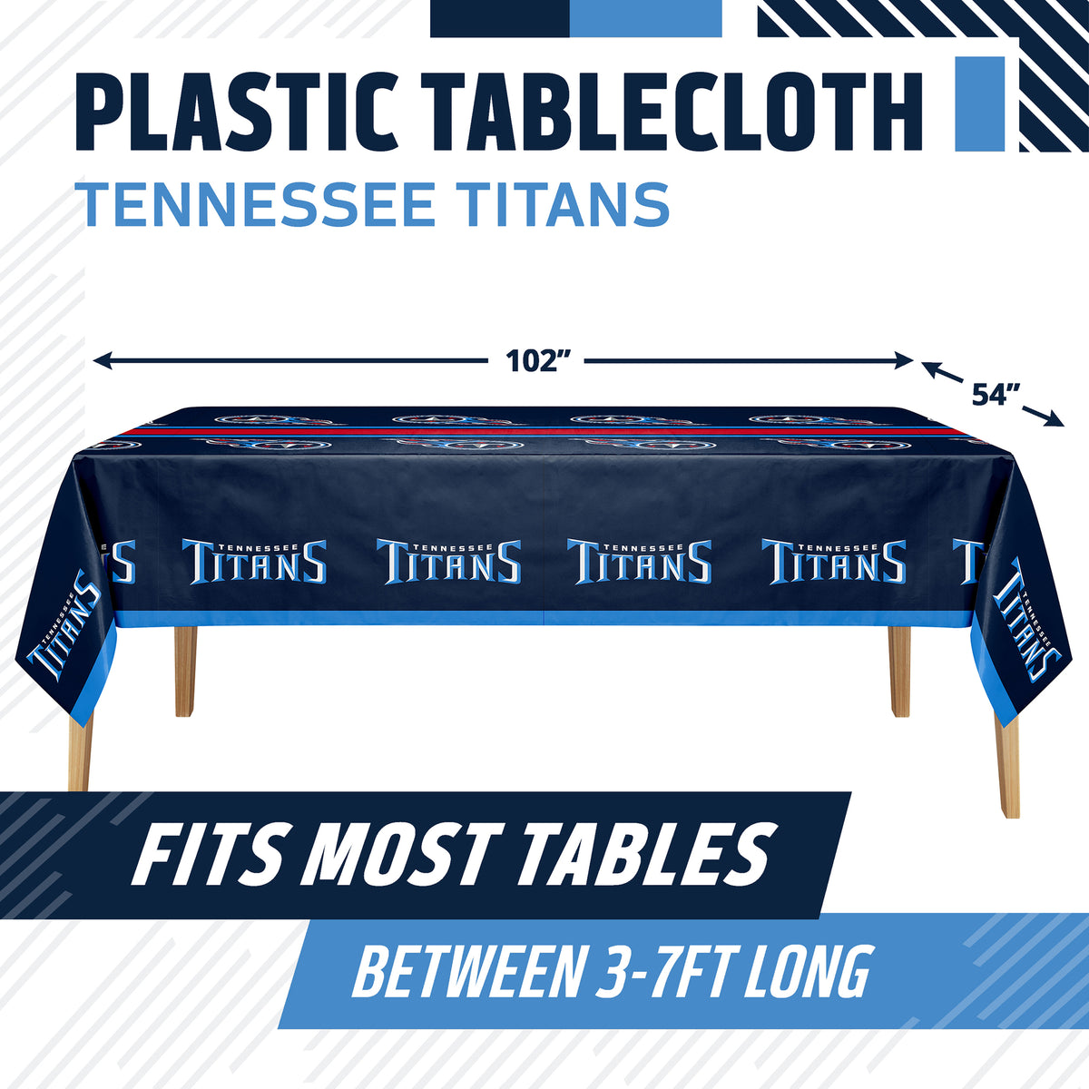 Officially Licensed Tennessee Titans NFL Football Tablecloths 12 ct Bulk