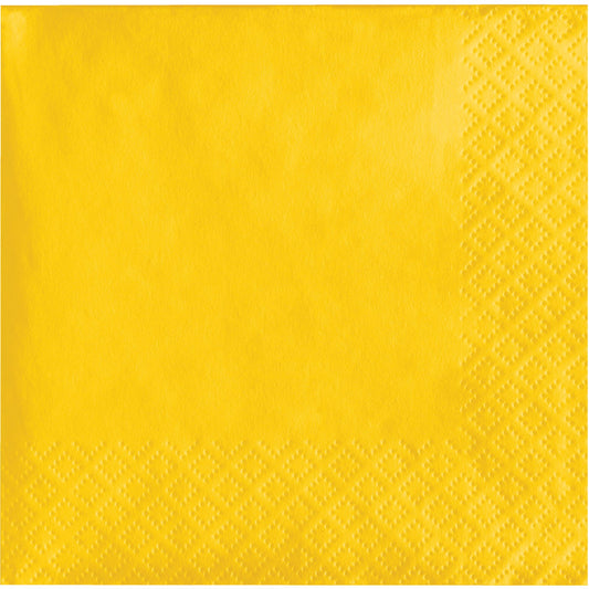 School Bus Yellow 2-Ply Beverage Napkins 600 ct