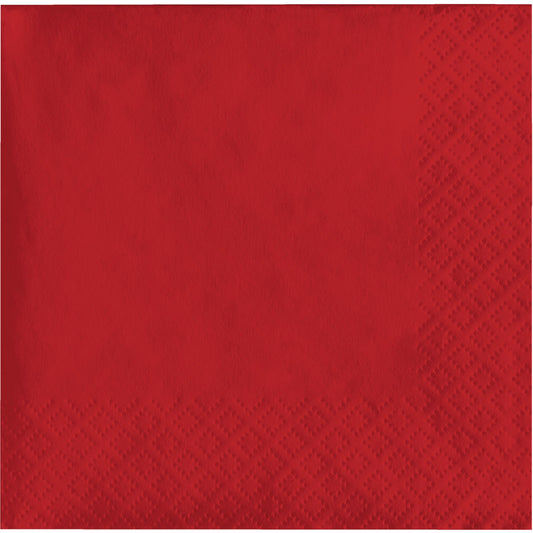 Classic Red 2-Ply Beverage Napkins 600 ct