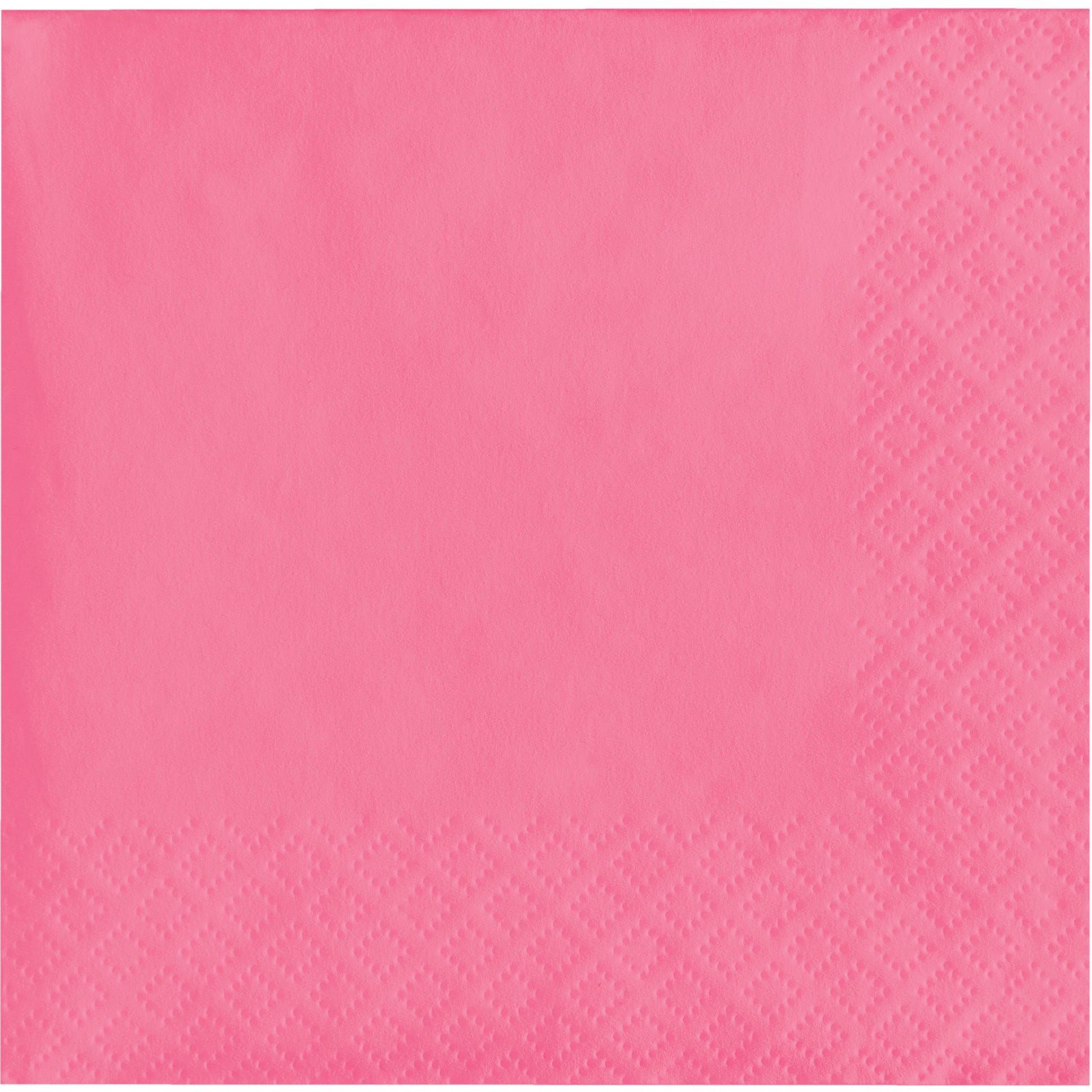 Candy Pink 2-Ply Beverage Napkins 600 ct