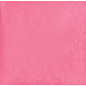 Candy Pink 2-Ply Beverage Napkins 600 ct