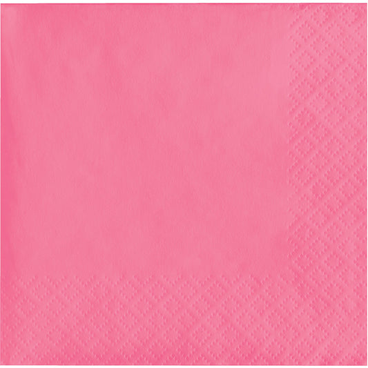 Candy Pink 2-Ply Beverage Napkins 600 ct