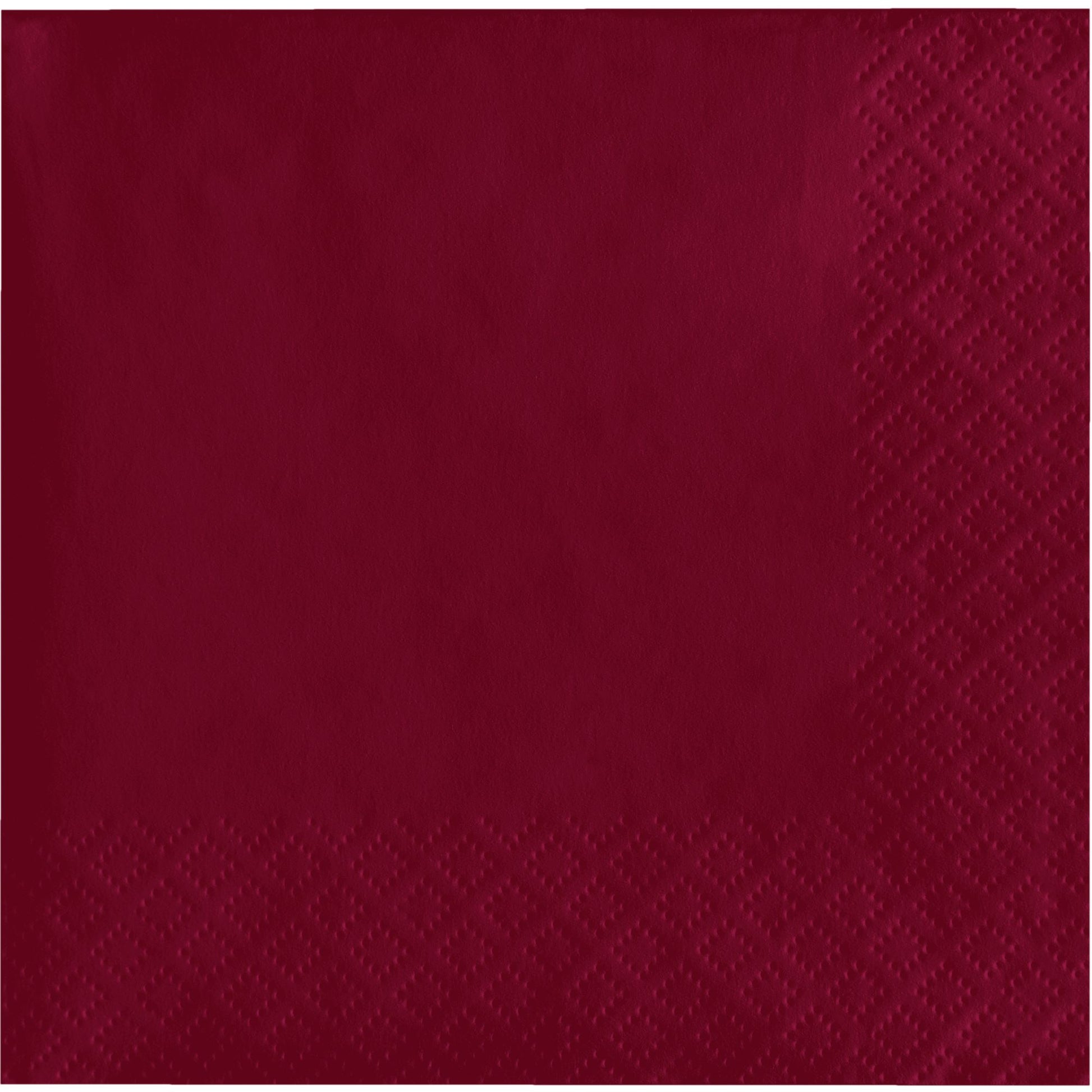 Burgundy 2-Ply Beverage Napkins 600 ct