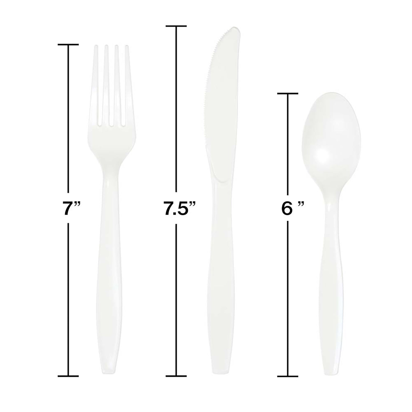 Value Friendly White Assorted Plastic Cutlery 216 ct