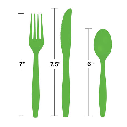Value Friendly Fresh Lime Green Assorted Plastic Cutlery 216 ct